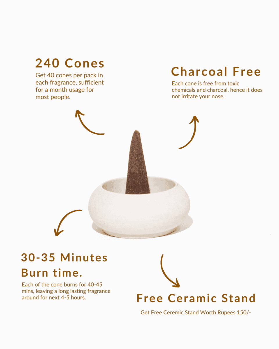 6 - in - 1 Dhoop Cone Combo - Sadhna.co