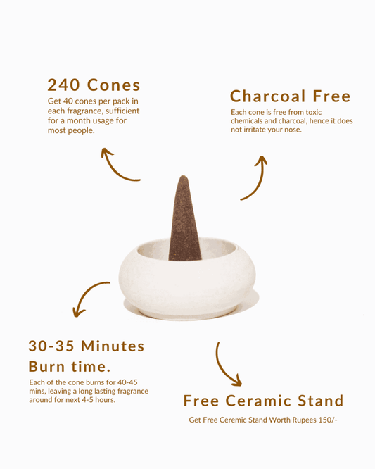 6 - in - 1 Dhoop Cone Combo - Sadhna.co