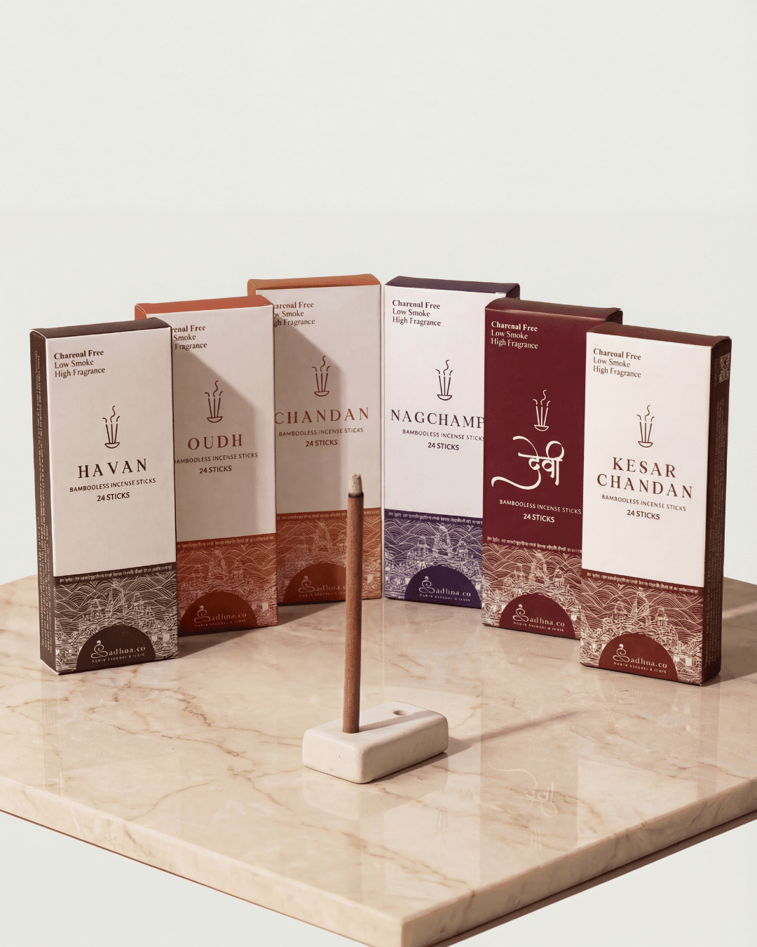 ユンサナ YOONSANHA incense Wonderwall ヨントン Experience Sadhna.co Bambooless Incense – 6 Fragrances Trial Kit