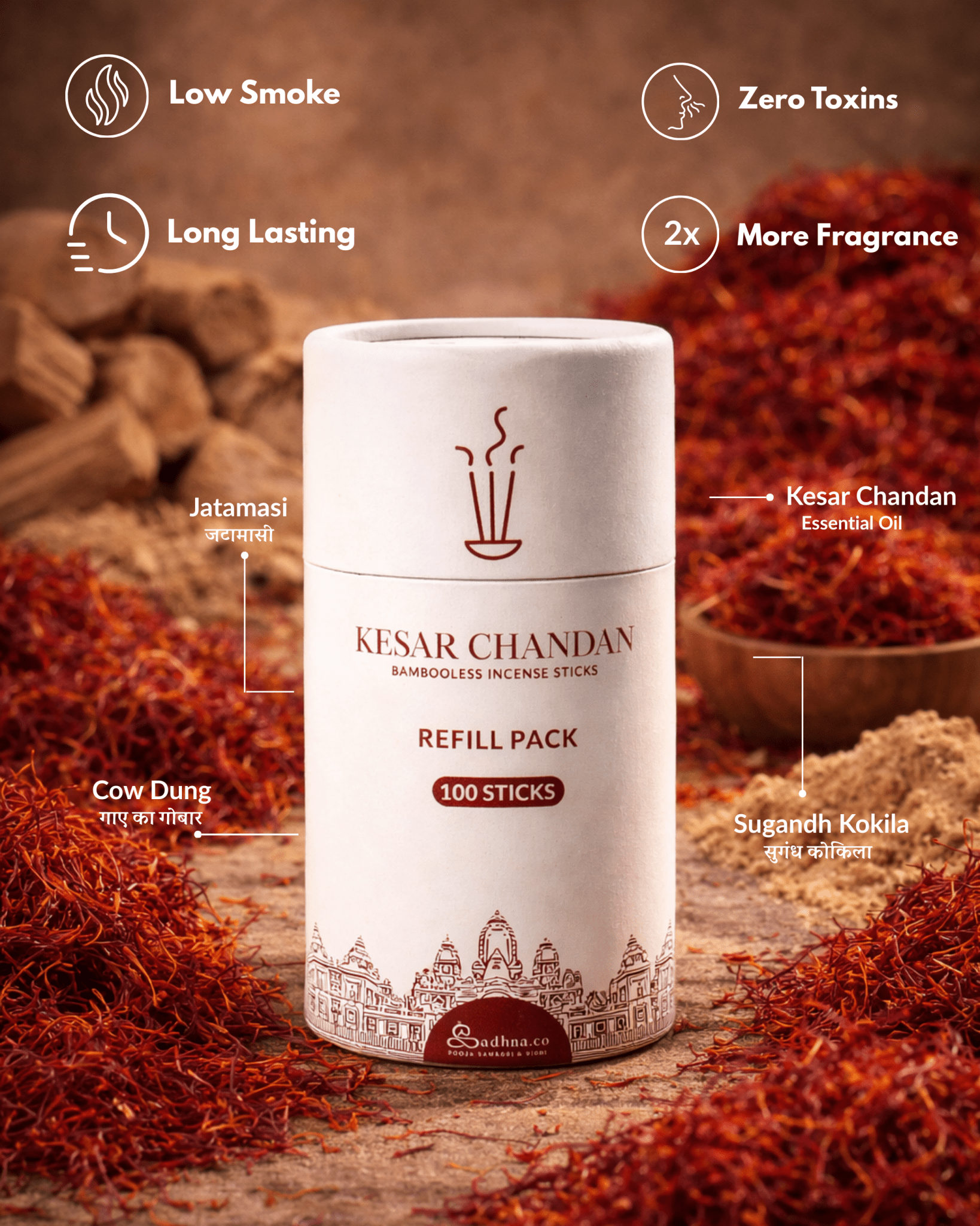 Kesar Chandan Refill Pack - Sadhna.co™