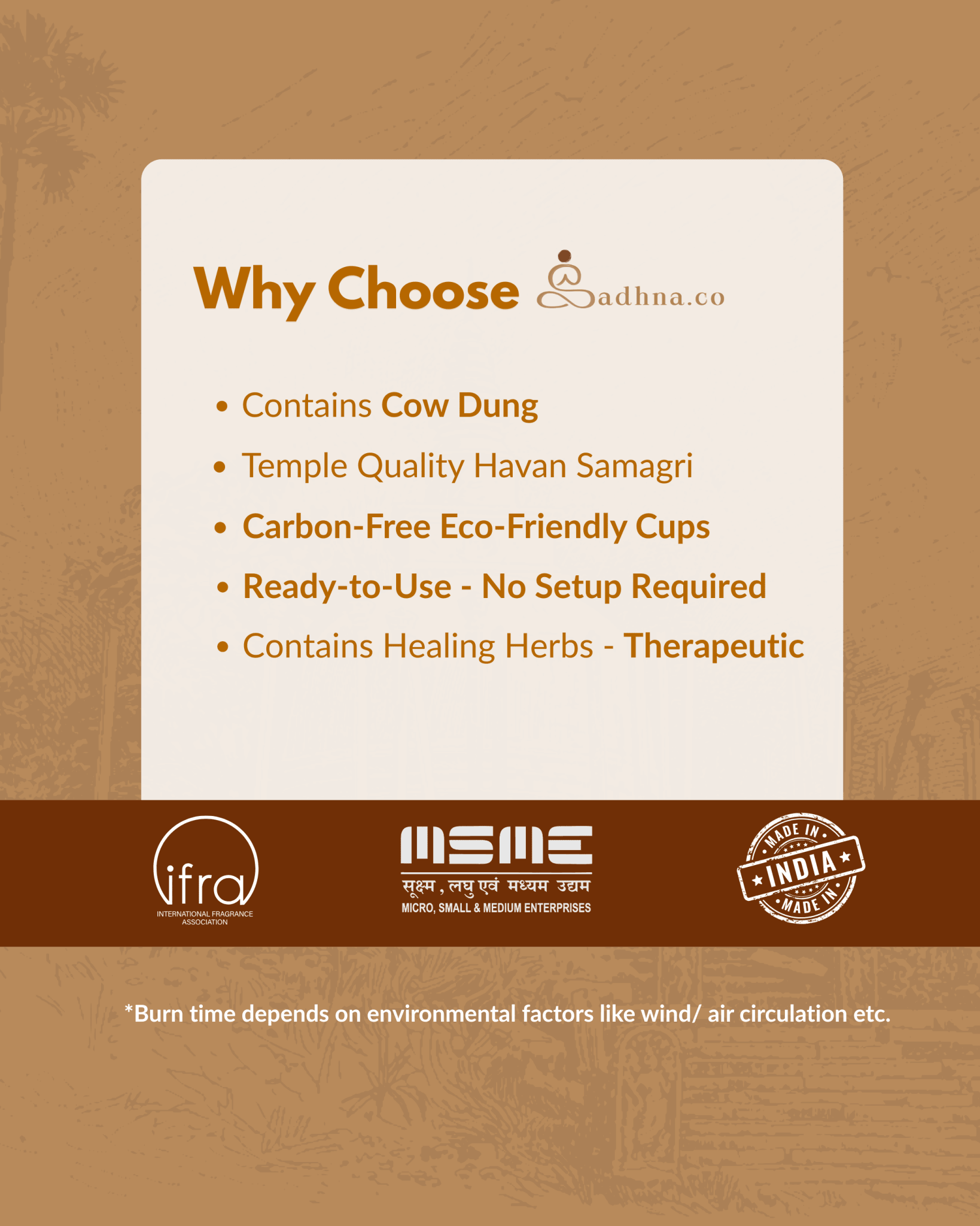 Sandalwood Havan Cup - Sadhna.co™